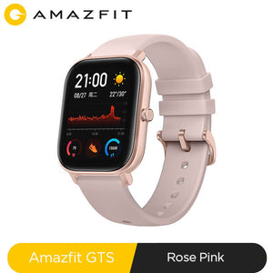 글로벌 버전 Amazfit GTS 스마트 시계 5ATM 방수 수영 스마트 워치 새로운 14 일 배터리 음악 제어 샤오 미 테크 IOS 전화